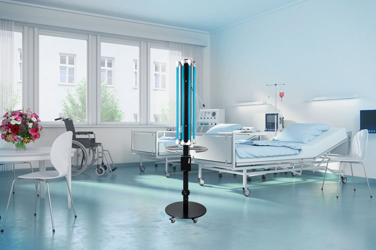 UV-Mobil in Krankenhauszimmer