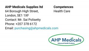 Contact Information AHP Medicals Supplies Ltd