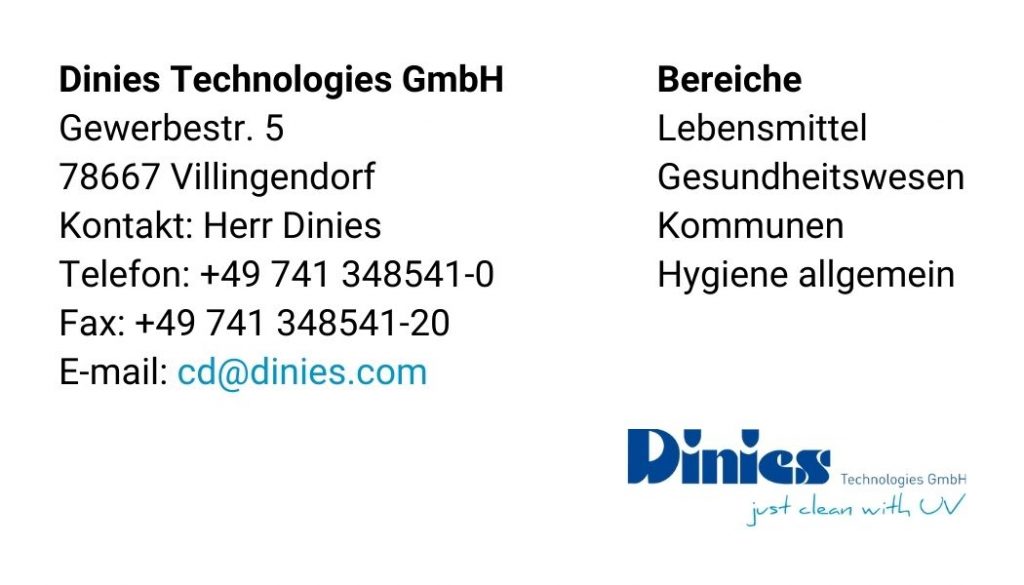 Kontakt Informationen Dinies Technologies GmbH