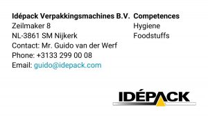 Contact Information Idépack Verpakkingsmachines B.V.